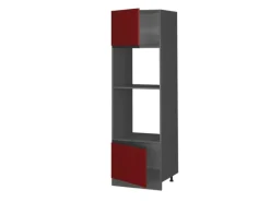 Vicco Mikrowellenschrank R-Line Küchenregal für die Mikrowelle Rot/Anthrazit 60 cm J-Shape