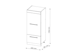 Vicco Mikrowellenschrank Fame-Line Schwarz Eiche Hochglanz 60 cm