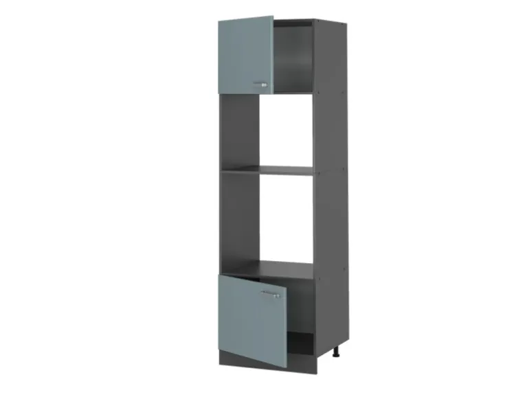 Vicco Mikrowellenschrank R-Line Küchenregal für die Mikrowelle Blau-Grau/Anthrazit 60 cm