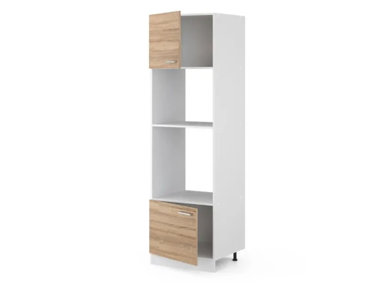 Vicco Mikrowellenschrank R-Line Küchenregal für die Mikrowelle Sonoma/Weiß 60 cm