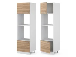 Vicco Mikrowellenschrank R-Line Küchenregal für die Mikrowelle Sonoma/Weiß 60 cm