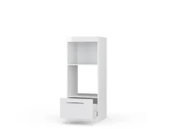 Vicco Mikrowellenschrank Fame-Line Küchenregal für die Mikrowelle Weiß Hochglanz/Weiß 60 cm Offen