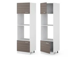 Vicco Mikrowellenschrank R-Line Küchenregal für die Mikrowelle Grau/Weiß 60 cm