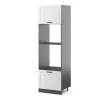 Vicco Mikrowellenschrank R-Line Küchenregal für die Mikrowelle Weiß Landhaus/Anthrazit 60 cm