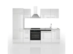 Vicco Optima Küchenzeile Weiß 270 cm ohne ArbeitsplatteOptima ohne E-Geräte
