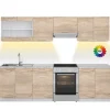 Vicco Raul Küchenzeile Sonoma 270 cm AP Marmor mit LED-LeistenRaul ohne E-Geräte