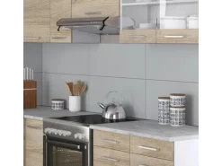 Vicco Rick Eckküche Weiß/Sonoma 227 x 167 cm AP MarmorRick ohne E-Geräte