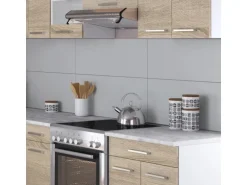 Vicco Rick Eckküche Weiß/Sonoma 247 x 167 cm AP MarmorRick ohne E-Geräte