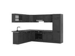 Vicco R-Line Eckküche Anthrazit Landhaus/Anthrazit 227 x 287 cm AP Anthrazit ohne E-Geräte