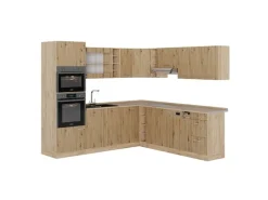 Vicco R-Line Eckküche Artisan-Eiche/Goldkraft Eiche 237 x 247 cm ohne Arbeitsplatte ohne E-Geräte