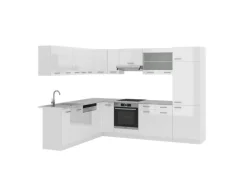 Vicco R-Line Eckküche Weiß 227 x 287 cm ohne Arbeitsplatte ohne E-Geräte