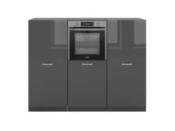 Vicco R-Line Küchenblock Anthrazit Hochglanz/Anthrazit 180 cm ohne Arbeitsplatte ohne E-Geräte