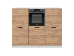Vicco R-Line Küchenblock Goldkraft Eiche/Weiß 180 cm ohne Arbeitsplatte ohne E-Geräte
