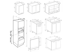 Vicco R-Line Küchenzeile Anthrazit Landhaus/Weiß 300 cm mit HochschrankAP Anthrazit ohne E-Geräte