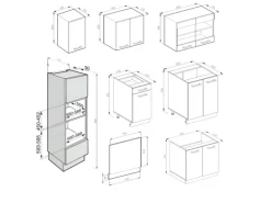 Vicco R-Line Küchenzeile Sonoma/Weiß 300 cm mit HochschrankAP Anthrazit ohne E-Geräte