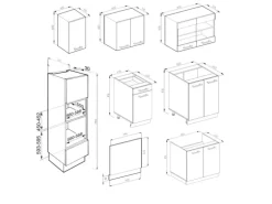 Vicco R-Line Küchenzeile Weiß/Anthrazit 300 cm mit HochschrankAP Anthrazit ohne E-Geräte