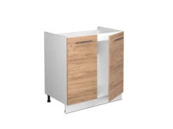 Vicco Spülenunterschrank Fame-Line Goldkraft Eiche/Weiß 80 cm ohne Arbeitsplatte