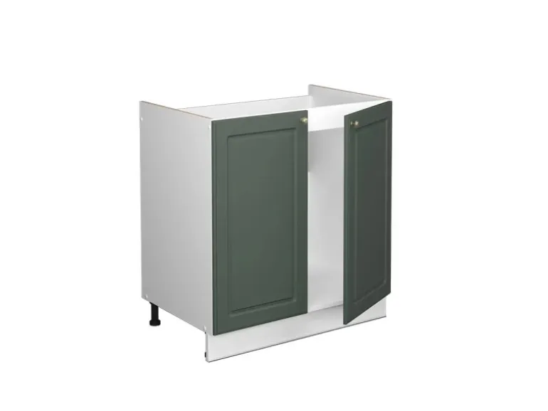 Vicco Spülenunterschrank Fame-Line Grün-Gold Landhaus/Weiß 80 cm ohne Arbeitsplatte