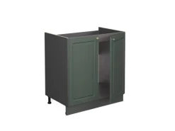 Vicco Spülenunterschrank Fame-Line Grün-Gold Landhaus/Anthrazit 80 cm AP Anthrazit