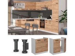 Vicco Spülenunterschrank R-Line Goldkraft Eiche 80 cm ohne Arbeitsplatte