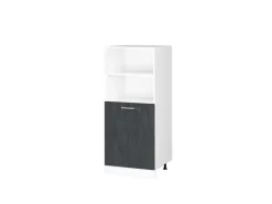 Vicco Vorratsschrank R-Line Herdschrank Schwarz Beton/Weiß 60 cm