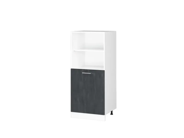 Vicco Vorratsschrank R-Line Herdschrank Schwarz Beton/Weiß 60 cm