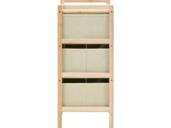 vidaXL Aufbewahrungsregal mit 3 Stoff-Körben Zedernholz Beige