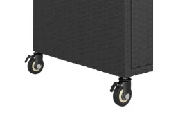 vidaXL Barwagen mit Schublade Schwarz 100x45x97 cm Poly Rattan