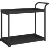 vidaXL Barwagen Schwarz 100x45x83 cm Poly Rattan