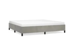 vidaXL Bettgestell Hellgrau 200x200 cm Samt Modell 21368964