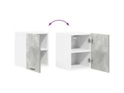 vidaXL Hängeschrank mit Tür Riga Betongrau und Weiß 30 x 31 x 40 cm 884120