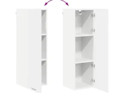 vidaXL Hängeschrank mit Tür Riga Weiß 30 x 31 x 100 cm Holzwerkstoff 884330