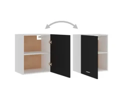 vidaXL Hängeschränke 2 Stk Schwarz 50x31x60 cm Holzwerkstoff
