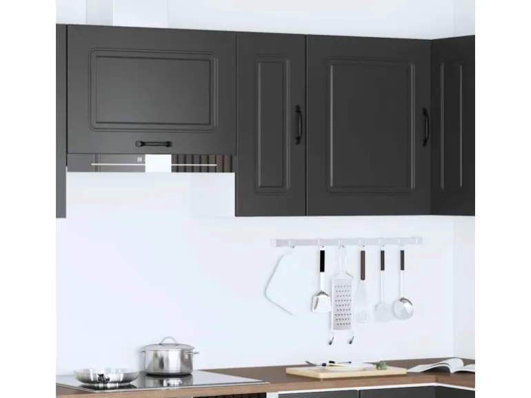vidaXL Küchen-Hängeschrank Kalmar Schwarz Holzwerkstoff 853538