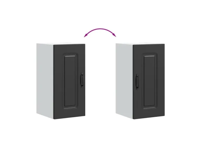 vidaXL Küchen-Hängeschrank Kalmar Schwarz Holzwerkstoff 853538