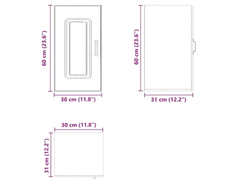 vidaXL Küchen-Hängeschrank Kalmar Schwarz Holzwerkstoff 853538