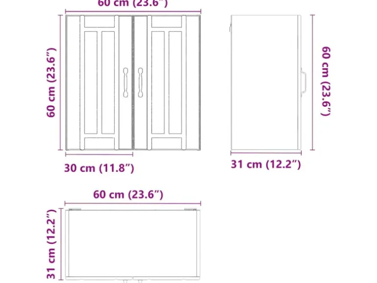 vidaXL Küchen-Hängeschrank Lucca Sonoma-Eiche Holzwerkstoff 853820