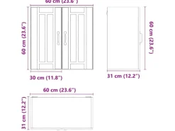vidaXL Küchen-Hängeschrank Lucca Weiß Holzwerkstoff 853817