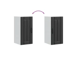 vidaXL Küchen-Hängeschrank Lucca Schwarz Holzwerkstoff 853778