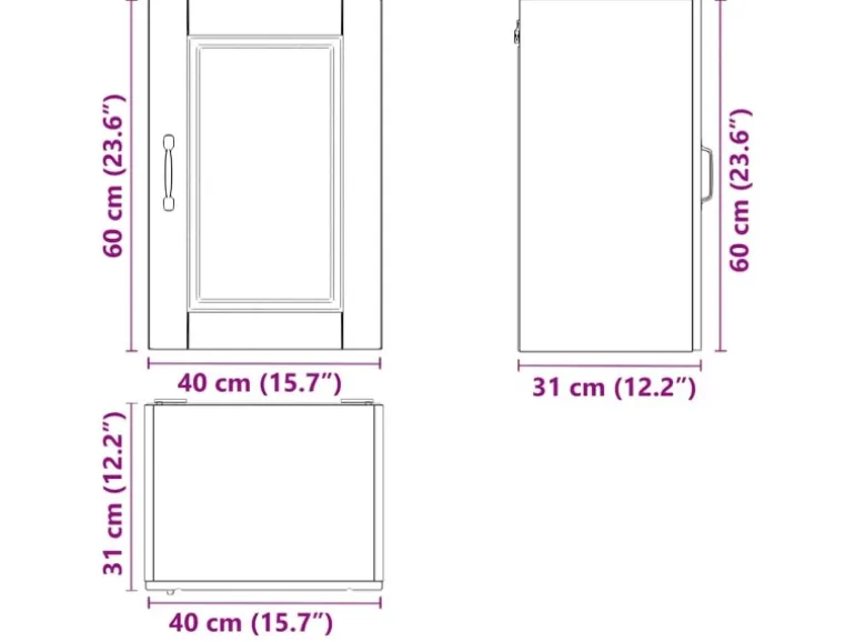 vidaXL Küchen-Hängeschrank Porto Sonoma-Eiche Holzwerkstoff 854030