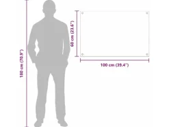 vidaXL Küchenrückwand 2 pcs Hellgrau 100 x 60 cm Gehärtetes Glas 3415457