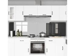 vidaXL Küchenrückwand 2 pcs Dunkelgrau 120 x 60 cm Gehärtetes Glas 3415511
