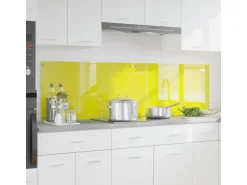 vidaXL Küchenrückwand 2 pcs Gelb 90 x 50 cm Gehärtetes Glas 3415477