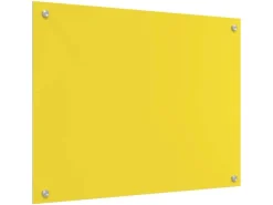 vidaXL Küchenrückwand Gelb 80 x 60 x 0,6 cm Gehärtetes Glas 42001255