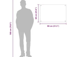 vidaXL Küchenrückwand Gelb 80 x 60 x 0,6 cm Gehärtetes Glas 42001255