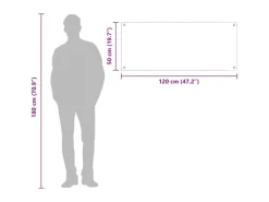 vidaXL Küchenrückwand Hellgrau 120 x 50 x 0,6 cm Gehärtetes Glas 42001308