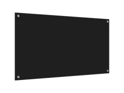 vidaXL Küchenrückwand Schwarz 110 x 60 x 0,6 cm Gehärtetes Glas 42001300