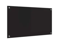 vidaXL Küchenrückwand Schwarz 90 x 50 cm Gehärtetes Glas 42018039