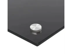 vidaXL Küchenrückwand Schwarz 80x60 cm Hartglas 249486