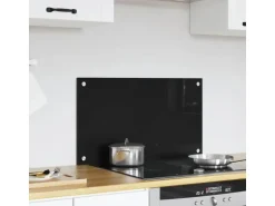 vidaXL Küchenrückwand Schwarz 70 x 40 cm Gehärtetes Glas 42018032